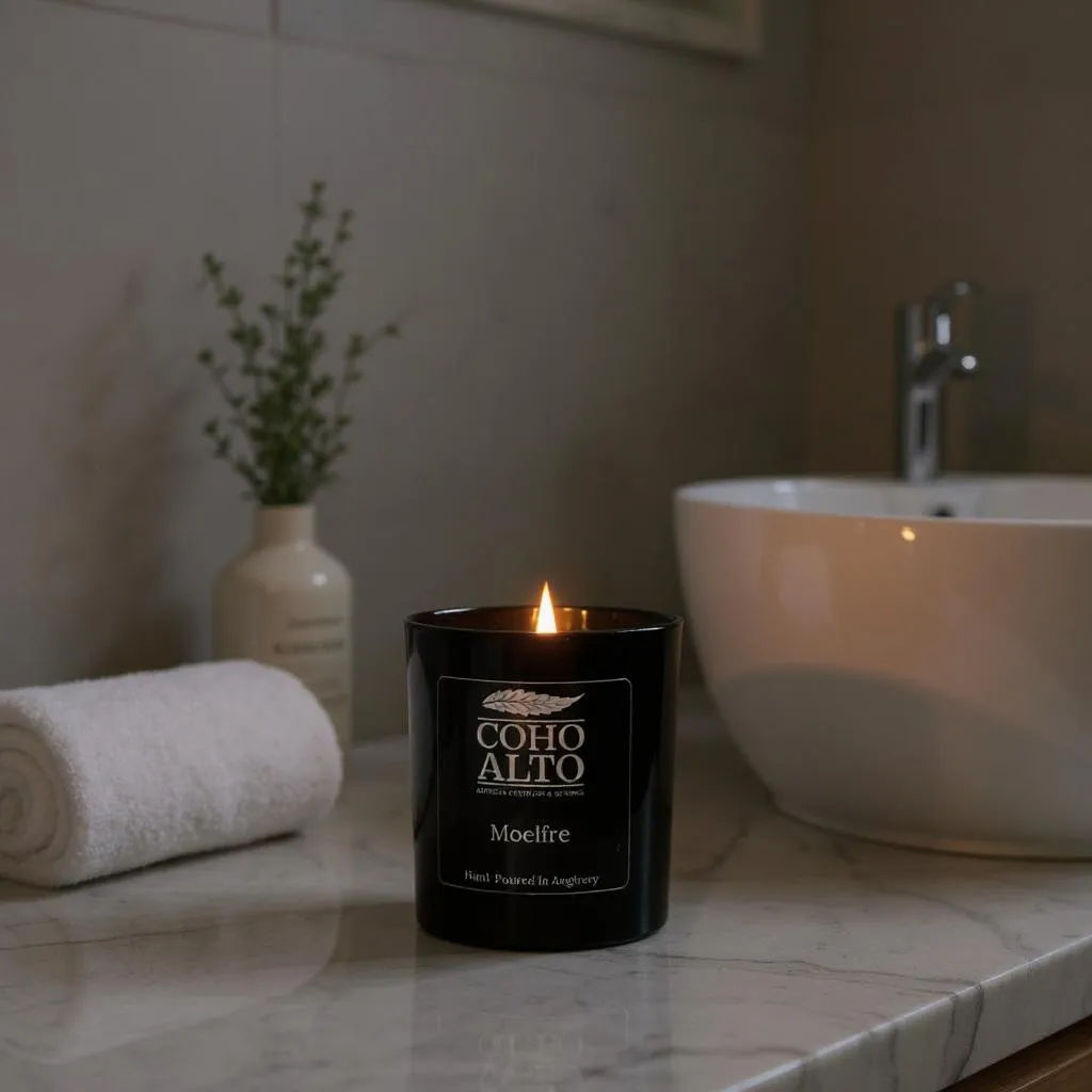 Moelfre Anglesey Black candle
