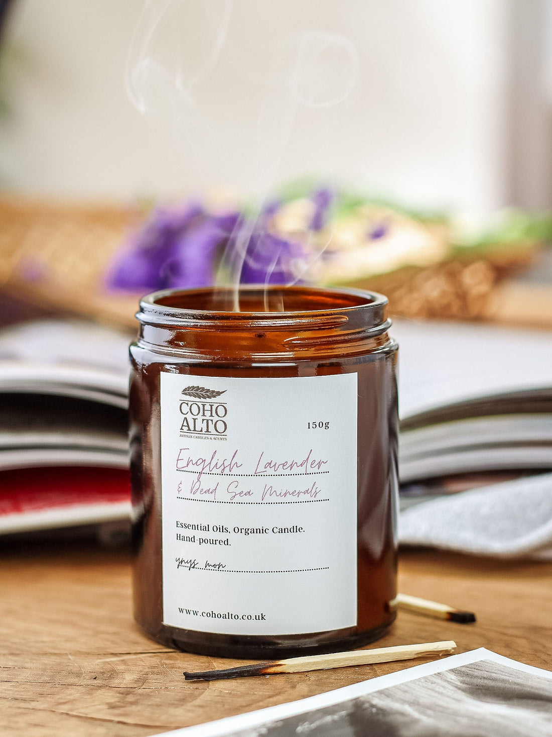 Essential oil candles for relaxation and wellness
