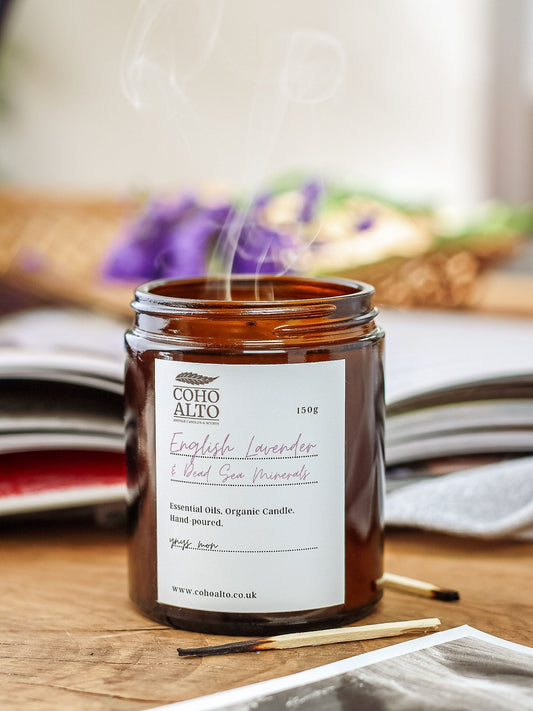 Essential oil candles for relaxation and wellness