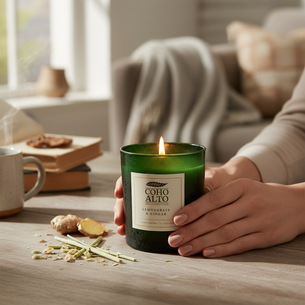 Lemongrass and Ginger Scented Candle