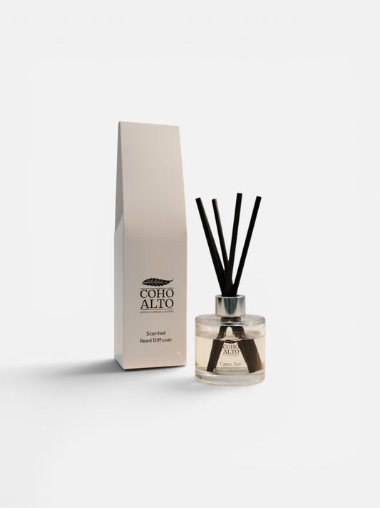 Coho Alto diffuser bottle with packaging on a white background