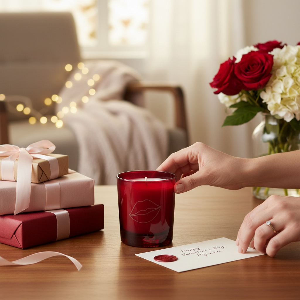 Valentine’s Day Candle – Romantic Amber & Musk Fragrance